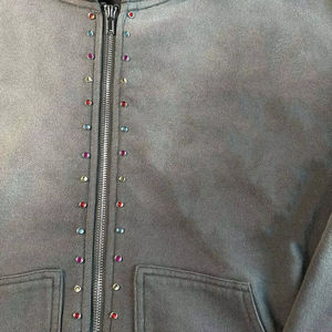 Sudaderas con diamantes de imitación para la venta por encargo Impreso de alta calidad Bajo MOQ Sudaderas con capucha con diamantes de imitación Hecho en Pakistán Servicio OEM - Product Image 5