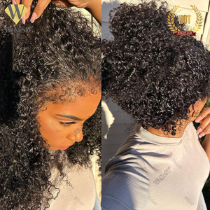 360 ren phía trước tóc giả tóc con người Pre ngắt sâu xoăn sóng tóc giả mật độ 180% 360 đầy đủ ren phía trước tóc giả - Product Image 1