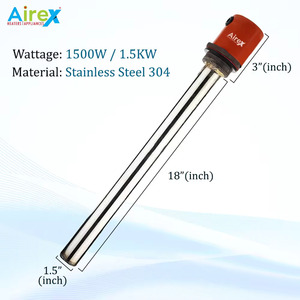 AIREX ฮีตเตอร์อุตสาหกรรมไฟฟ้า1500วัตต์ความยาว18นิ้วเส้นผ่าศูนย์กลาง2นิ้วหม้อน้ำน้ำมันเครื่องทำความร้อนองค์ประกอบแบบท่อ - Product Image 4