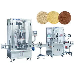 Lower price automatic 50-5000g flour milk powder auger filling machine for tin can pet can bottle filler packing machine factory