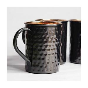 Tasse Mule en cuivre la plus vendue poignée en laiton tasses Mule de Moscou commande en gros avec gobelet en cuivre pur minimaliste de haute qualité sans plomb - Product Image 1