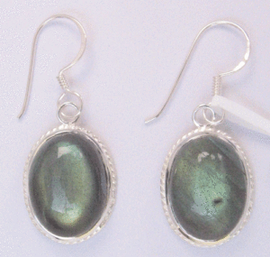 Boucles d'oreilles en argent sterling 925 avec cristal de labradorite naturel pour femmes Shah Gems - Product Image 1