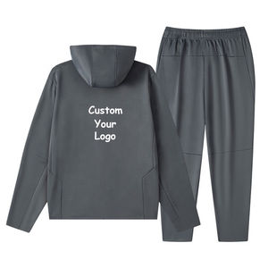 Chaquetas para hombre, chaqueta para hombre, chándal con logotipo personalizado, conjunto de ropa deportiva 2025, Sudadera con capucha y pantalones, traje de entrenamiento para correr y gimnasio de dos piezas - Product Image 4