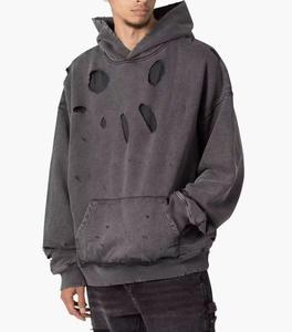 400GSM Comfy Hoodie Vintage Acid Washed Fabricante Logotipo personalizado Digital Impreso Cozy Hoodie Cotton Vintage para hombres - Product Image 4