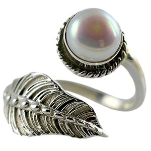 925 Sterling Silver Handmade <b>Dainty</b> <b>Ring</b> Freshwater Pearl June Birthstone Jewelry Perfect Boho Gift for Her Birthday Anniversary - Product Image 1