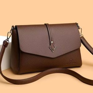 New Fashionable Vintage Lady's PU Bag ZIP Closure Single <b>Strap</b> Summer/Winter All Seasons Daily Commuting <b>Shoulder</b>/Crossbody Bag - Product Image 1