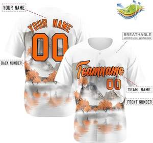 Maillots de baseball boutonnés personnalisables pour adultes Design unique Respirant et facile à porter pour les joueurs de softball - Product Image 3