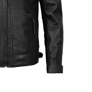 Veste en cuir de haute qualité Nouvelle mode Vestes en cuir personnalisées Veste en cuir lisse pour homme en plein air - Product Image 4