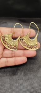 Pendientes de Estilo Vintage Chapados en Oro con Forma de Latón para Bodas, Joyería Fina para Mujer - Product Image 2