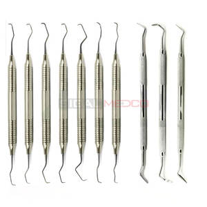 Gran oferta, juego de curetas Gracey con mango hueco Dental de 10 piezas, 7 con 3 cuchillos periodontales, instrumentos médicos alemanes CE ISO - Product Image 3