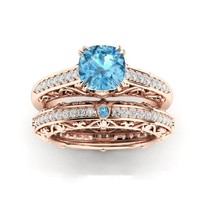 Anillo de Compromiso de Plata de Ley 925 con Topacio Azul Atractivo, Joyería del Fabricante en Línea India Alibaba 2026 Distribuidor Regular