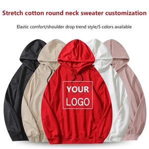 Sweat-shirt unisexe surdimensionné en molleton français de haute qualité, personnalisé, brodé, respirant, écologique, en polyester et coton, épais, pour homme - Product Image 5