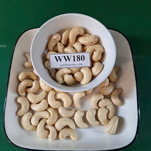 Santigo Kaju Badam W180เม็ดมะม่วงหิมพานต์เมล็ดมะม่วงหิมพานต์ W180 OEM การตอบกลับที่รวดเร็ว - Product Image 1