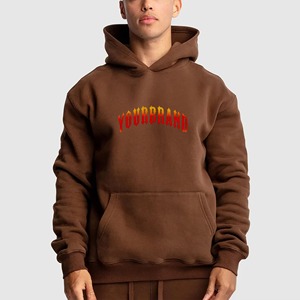 Sudadera con Capucha de Invierno de Alta Calidad al por Mayor, 100% Algodón, 280 g/m², Gruesa, Estilo Urbano, Estampada para Hombre - Product Image 1