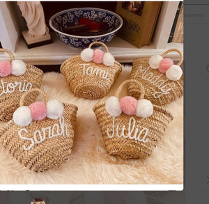60% Off PERSONALIZED MOROCCAN BASKET,bridal <b>Shower</b> <b>Bags</b>,customized Straw <b>Bags</b>,c - Product Image 1