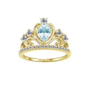 Anillo de Plata de Ley 925 con gema Natural, corona de Topacio Azul, princesa reina, joyería bonita para mujer, <span class=keywords><strong>2022</strong></span> - Product Image 6