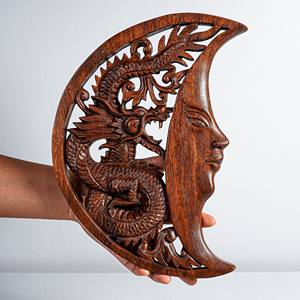 Vente en gros panneaux d'œuvres d'art personnalisées sculptées à la main pour les murs panneaux de plaque d'art en bois suspendus les plus vendus décoration murale - Product Image 5