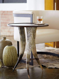 Table d'appoint de luxe en corne de buffle faite à la main, écologique, sculptée, incrustation de corne naturelle pour la décoration de la maison, de l'hôtel et du bureau - Product Image 2