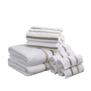 Prix usine 100% coton ensemble de torchons de bain couleur unie meilleure conception OEM ODM imprimé Logo technique sèche essuie-mains - Product Image 1
