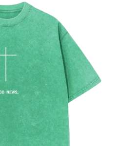 Camiseta Oversize de Algodón Lavado del Fabricante, Verde Oliva con Estampado Cruzado, Estilo Urbano Vintage, Venta al Por Mayor Personalizada - Product Image 2