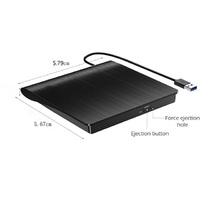 Taşınabilir tip-c DVD/CD ROM optik sürücü oynatıcı ve brülör için Windows 11/10 dizüstü harici CD sürücü