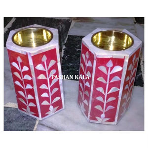 Importador y exportador hecho a mano madre de perla Bakhoor quemador forma Hexagonal con la mejor calidad para la decoración del hogar a bajo precio - Product Image 1