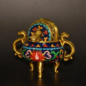 Brûleur d'encens Bakhoor en laiton artistique pour la décoration religieuse de la maison, durable, résistant à la chaleur, 100% naturel et au design élégant - Product Image 1