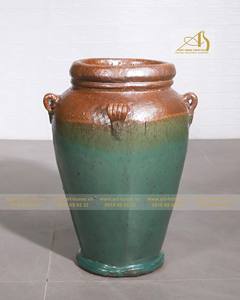 Chic moderne jaune-vert Ombre émaillé Pot en céramique écologique Durable maison jardin décor Mini paysage Pots de fleurs jardinières - Product Image 2