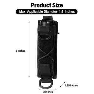 ไฟฉายยุทธวิธีกระเป๋าที่สามารถใช้ได้กับ1000D โพลีเอสเตอร์ห่วงตะขอที่สะดวกสบายปลอกปรับได้รู้สึกว่ามีหลายวัตถุประสงค์ - Product Image 4