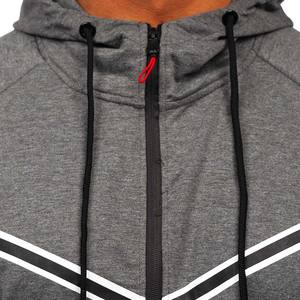 เสื้อฮู้ดซิปผ้าฟลีซคอตตอน 100% สำหรับผู้ชาย สั่งทำโลโก้ข้อความของคุณเอง แบบหนา ซิปเต็มตัว สำหรับฤดูหนาว - Product Image 5