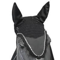 2025 OEM al por mayor malla de oreja silenciosa logotipo personalizado caballo mosca velo oreja red capó barato de fábrica ecuestre de alta calidad personalizado
