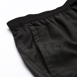 Pantalones cortos para correr para hombre de secado rápido con logotipo personalizado 2025, pantalones cortos informales de entrenamiento de Color sólido de nuevo diseño con cierre de cintura elástica - Product Image 5