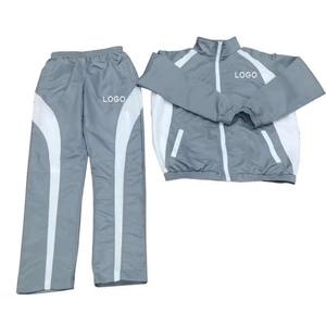 Costume de haute qualité avec logo personnalisé, veste de sport, veste respirante à fermeture éclair, ensemble deux pièces coupe-vent, survêtements pour hommes - Product Image 1