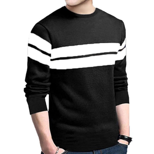 Mens Thin Front Logo Suéteres de punto 100% de algodón orgánico de moda OEM personalizado a granel al por mayor proveedor de fábrica - Product Image 2