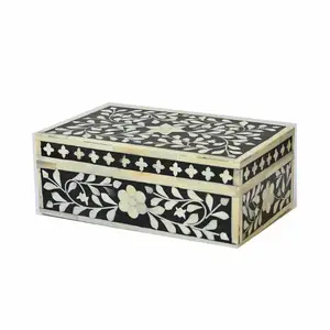 印度手工骨镶嵌饰品包装盒顶级优质骨镶嵌家居装饰礼品盒