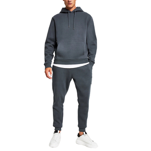 Ensemble de survêtement unisexe, sweat-shirt et pantalon de jogging, survêtement uni surdimensionné personnalisé pour hommes - Product Image 2