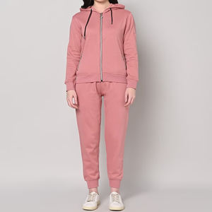 Conjunto Deportivo de Alta Calidad para Mujer, Sudadera con Capucha de Manga Larga y Cremallera Completa, Pantalones Jogger Holgados para Correr - Product Image 2