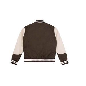 High Street Style Turn-Down Collar Varsity Chaquetas de béisbol Hombres OEM Custom Chenille Patches College Baseball Jacket para hombres - Product Image 2