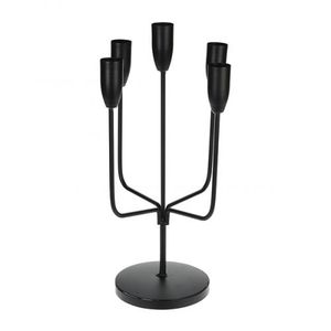 Elegante Candelabro de Metal de 5 Brazos, Candelabro de Hierro Forjado para Bodas, Eventos, Centro de Mesa, Decoración Navideña - Product Image 4