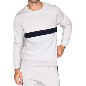2025 Trending OEM Men's <b>Crewneck</b> Sweatshirt Long Sleeve Cotton Pullover Moisture Wicking Comfortable Casual Spring Plain Dyed - Product Image 1