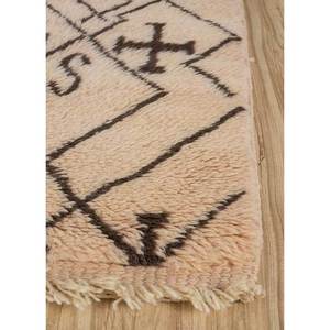 พรมขนสัตว์ถักมือสีเบจและสีน้ำตาลลายเรขาคณิตสำหรับห้องนั่งเล่นและรถยนต์ ขนาด 9x12 รุ่น Pae-4621 - Product Image 4
