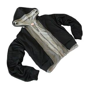 Sweat à capuche pour homme Gangster Logo personnalisé brodé Double capuche Double couche fermeture éclair Full Zip Plus Size Balaclava Hoodie - Product Image 2