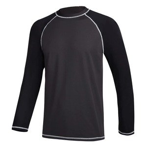 Camisetas de natación de manga larga para hombre Rash Guard Upf 50 + Camiseta de protección solar Uv entrenamiento atlético correr senderismo camiseta traje de baño - Product Image 4