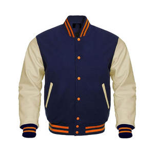 Chaqueta Universitaria de Lona Personalizada para Invierno, para Secundaria y Universidad, Marca Privada con Logotipo Frontal, Impermeable y Cortavientos - Product Image 4