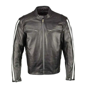 Veste en cuir sur mesure de nouveau style vestes en cuir de laine pour hommes vente en gros veste à manches longues pour vente en ligne à bas prix - Product Image 1