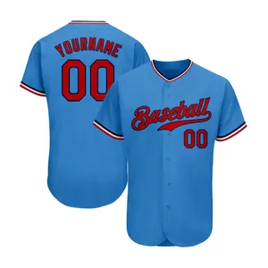 New Arrival Baseball Jersey Sports Team Logo Applique Embroidered Authentic Softball Baseball Jersey