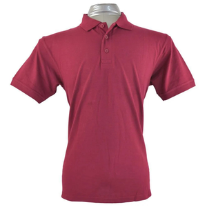 100% Piqué de coton stretch Beige clair pour polo Logo brodé personnalisé Coupe régulière Bouton dissimulé court Sol anti-rides - Product Image 1