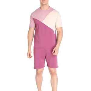 Conjuntos cortos a juego de algodón transpirable para hombre, atuendo de verano, ropa deportiva de entrenamiento de gimnasio, conjunto de dos piezas para viajes, Fitness y entrenamiento - Product Image 1