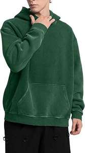 Sweat à capuche vert vintage unisexe sweat-shirt avec poche kangourou polaire douce coupe surdimensionnée Streetwear sweats à capuche décontractés - Product Image 2