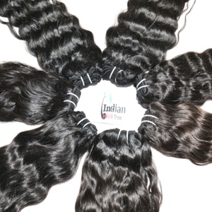 Vente en gros de cheveux de haute qualité à cuticules alignés avec texture soyeuse et extensions de cheveux humains indiens Remy forts pour femmes - Product Image 3